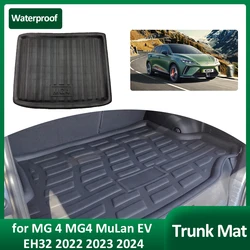 Tappetino per bagagliaio dell'auto per MG 4 MG4 MuLan EV EH32 2022 2023 2024 vassoio impermeabile posteriore per bagagli tappeto Cargo Boot Pad Liner Cover accessori