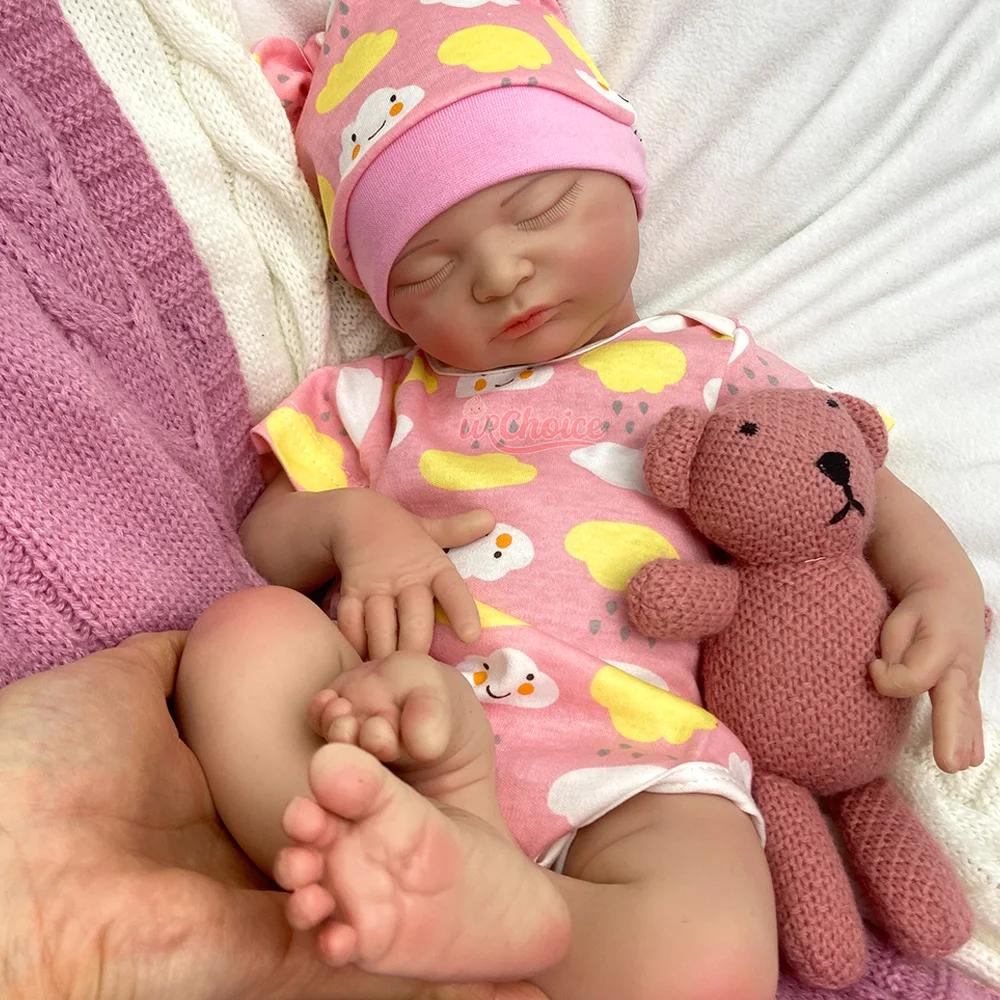 Open Mouth 20Inch 50Cm 3.4Kg Realistic Size Weighted Full Body Soft Silicone Reborn Doll Lifelike Newborn Collectibles Reborners
