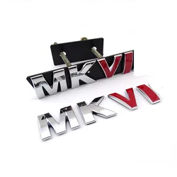 MKVI 3D Chrome MK Red VII auto decal For Grill Emblem Black Back and Rear Truck Badge Sepreate Car Sticker Buckle For VW Golf MK