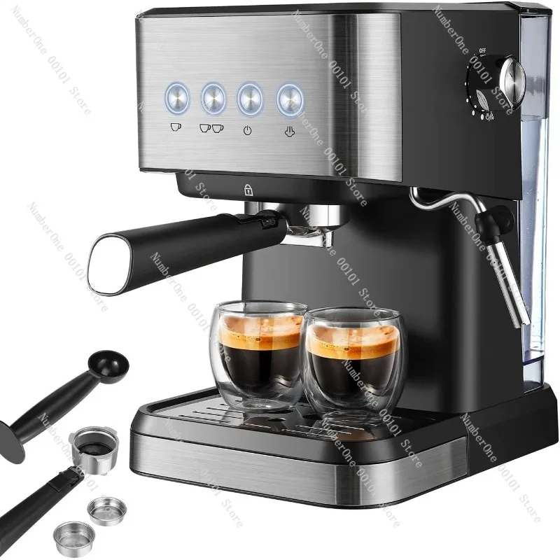 Semi Automatic Coffee Machine Touch Panel Milk Frother Espresso Maker Home Office Coffee Machine Multi Region Voltage Support