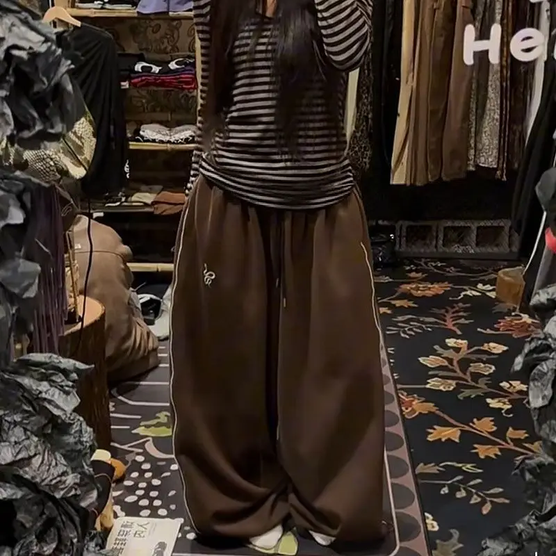 Spring/Summer Retro Loose American Lazy Relaxation Wide Leg Jazz Dance Casual Pants