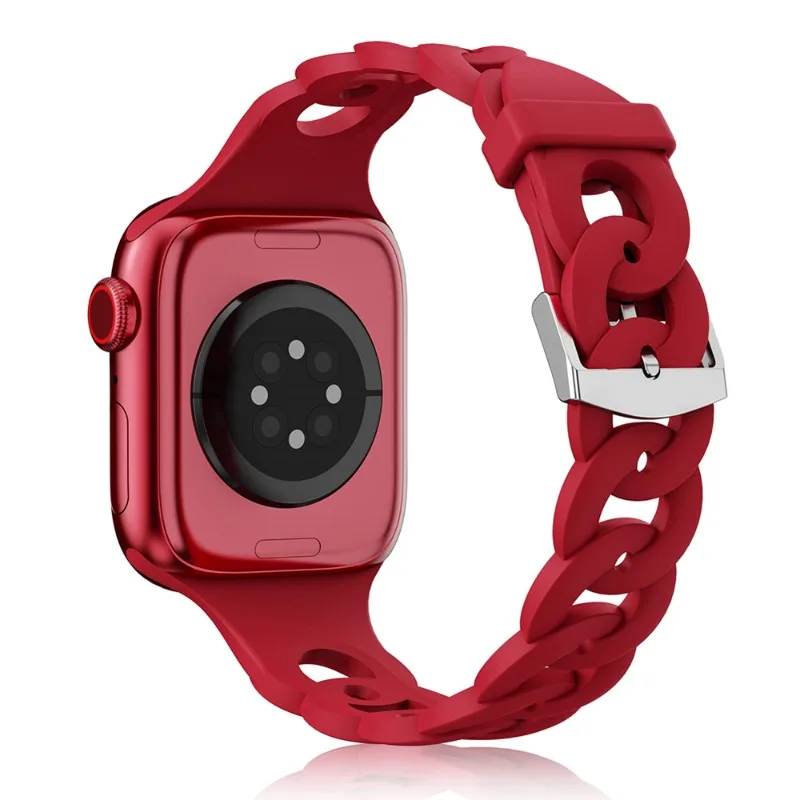 Silikonarmband für Apple Watch Band 44 mm 40 mm 45 mm 41 mm 42 mm 46 mm 38 mm Armband iWatch Serie 10 9 8 7 6 5 4 SE Ultra 2 49 mm