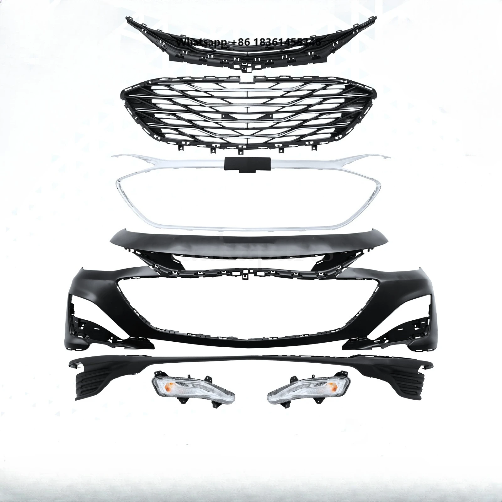 

For Chevy Malibu 2019-2023 Bumper Cover Grille Fog Lamp Wholesale Front Bumper Kit