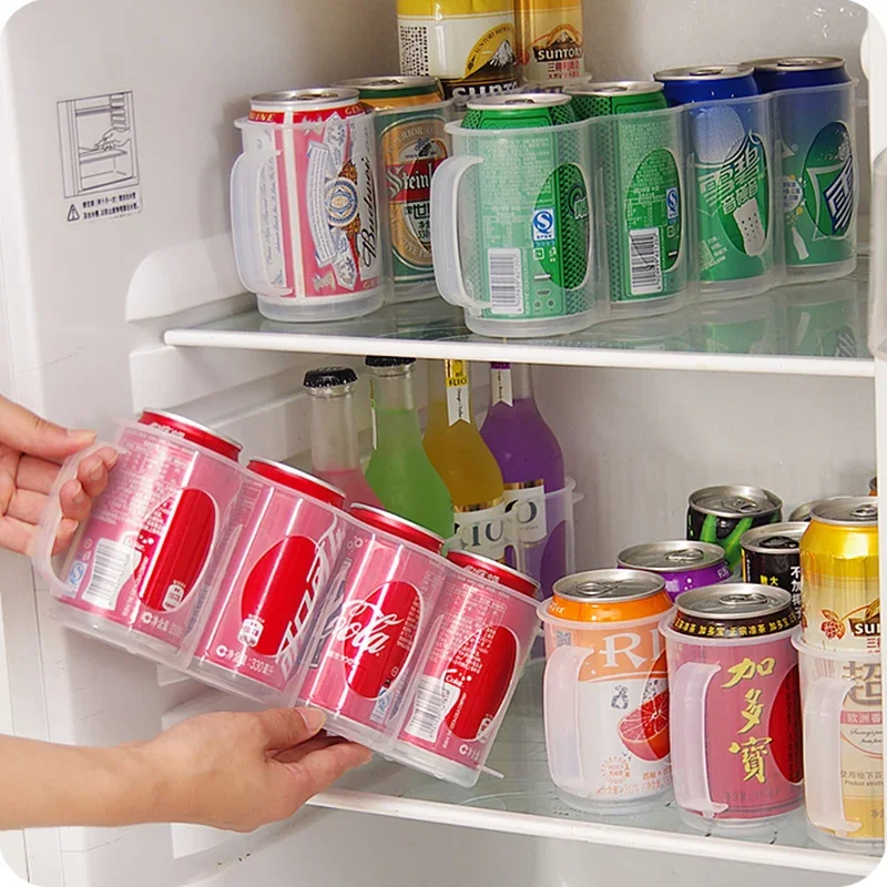 Refrigerator Storage Box Organizer Can Space-saving Organizer Can Beverage Can Finishing Four Case Fridge Kitchen Storage