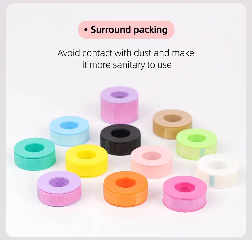 5/10 Stück nicht gewebtes Silikon-Gel-Klebeband für empfindliche Haut, atmungsaktives Augenpflaster, Wimpernverlängerungs-Make-up-Zubehör – Detail 12
