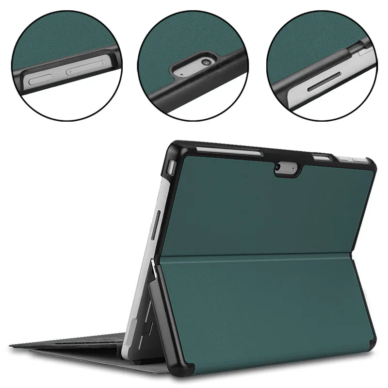 (Compatible with Original Bluetooth Keyboard) For Microsoft Surface Pro 9 8 7 Plus 6 5 4 Flip Book Case Cover For Surface Go 3 2