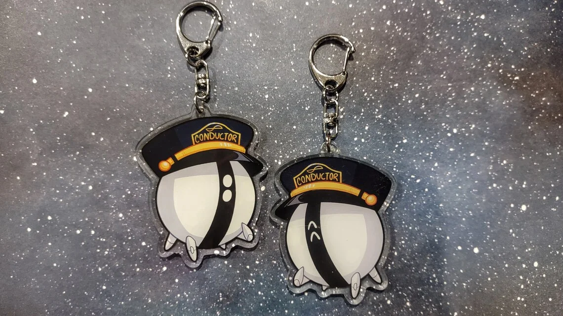 Last Chance! Double-Sided Acrylic Pendant Keychain - Unlimited Train Design for Fashion Accessories