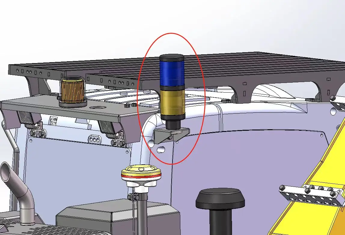 อะไหล่ไฟ LED โคมไฟสติกเกอร์ป้องกันสําหรับ 1/14 รีโมทคอนโทรลไฮดรอลิก Excavator RC Digger 914 918 920 รุ่น