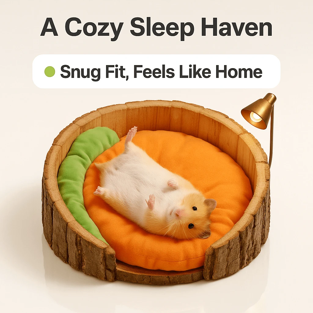 Karottenförmiges kleines Bett – verdickte Meerschweinchen-Sofa-/Käfigmatte, warmes und bequemes Bett, geeignet für Kaninchen, Meerschweinchen – Detail 1