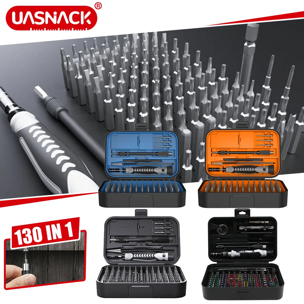 

Precision Screwdriver Set 130/132 In 1 CR-V Screwdrivers Kit 117 Magnetic Screw Bits Combination Tool For Laptop Repair Tools