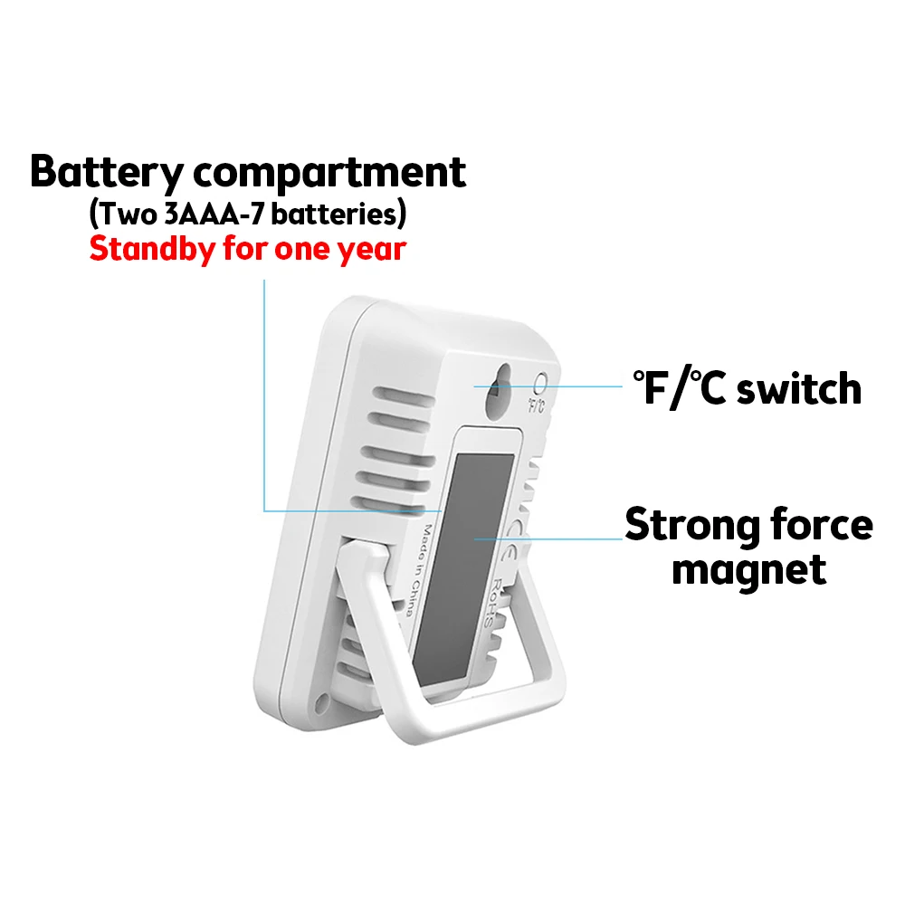 Large Size LCD Digital Thermometer Hygrometer Indoor Room Electronic Temperature Humidity Meter Sensor Gauge Weather Station