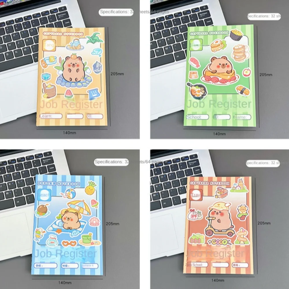 Student Stationery Capybara Notebooks Homework Subject Registration Books Workbook Diary Planner Cartoon A5 Notebook
