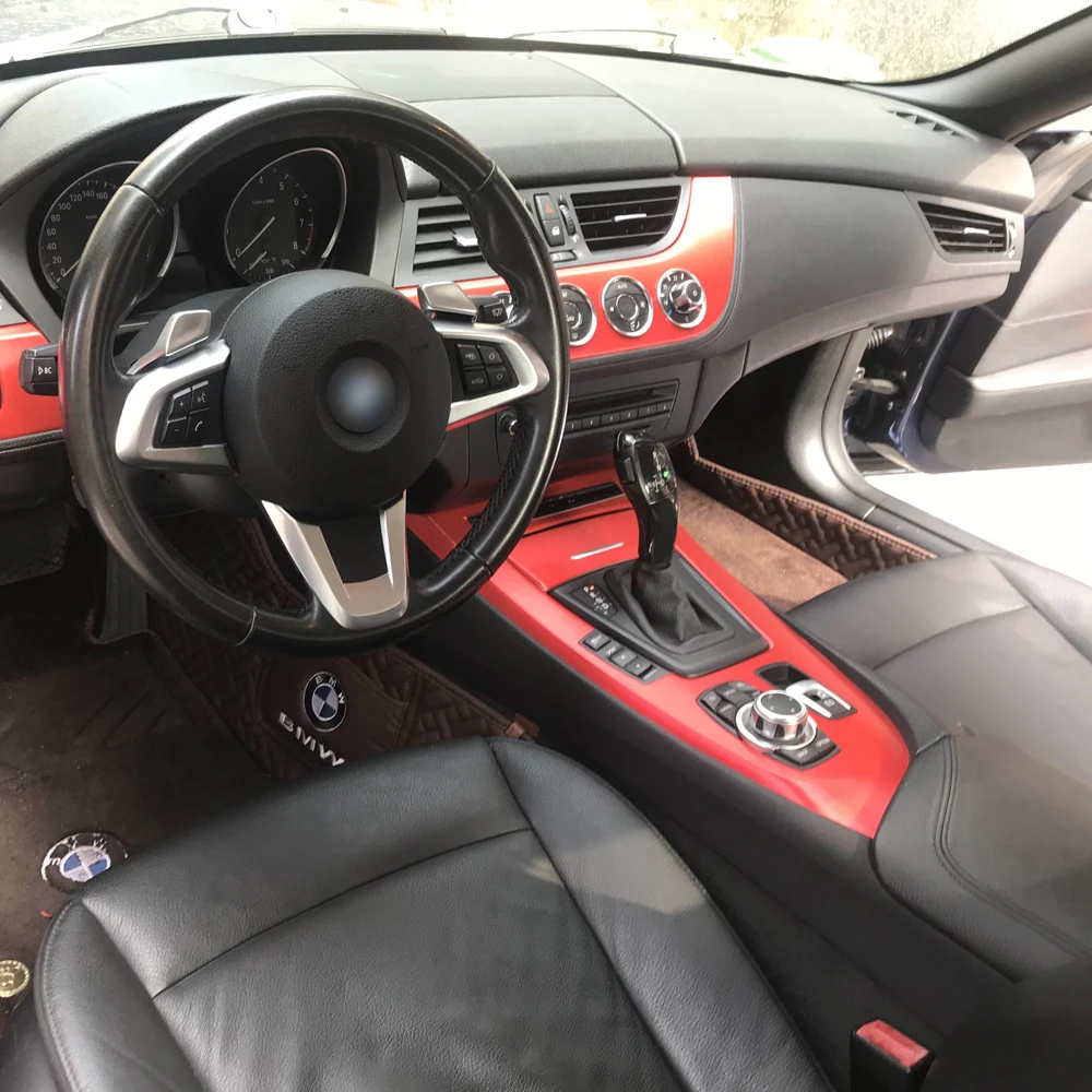 For BMW Z4 E89 2009-2016 Interior Central Control Panel Door Handle Carbon Fiber Sticker Decals Car styling Accessorie