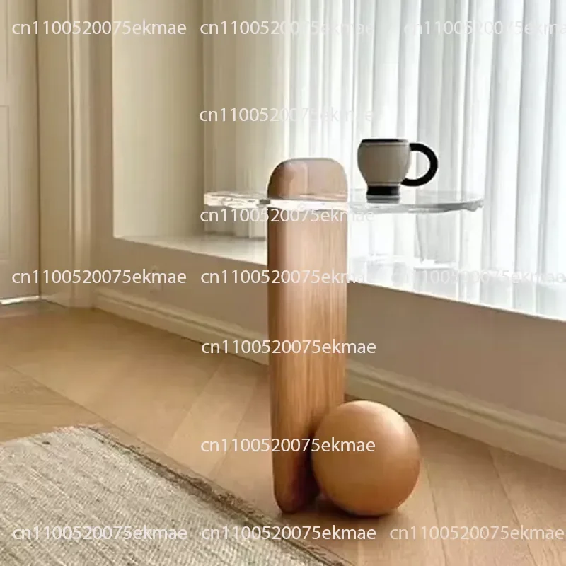 Water Ripple Glass Floor Lamp with Table Coffee Table Living Room Bedroom Lamp Storage Lamp Atmosphere Floor