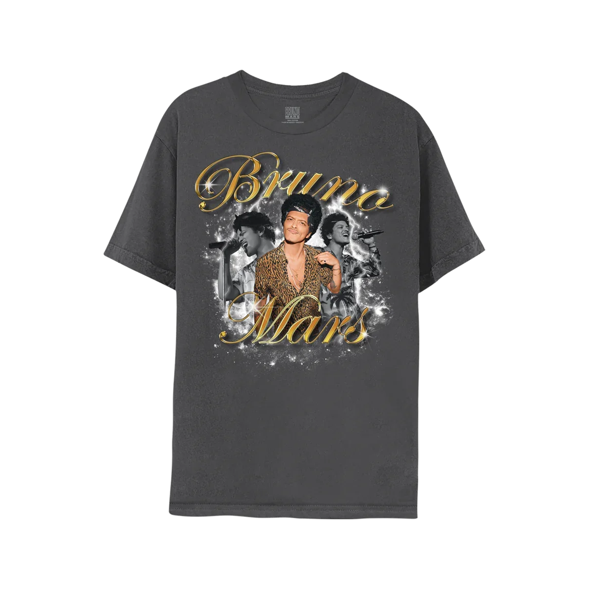 Bruno Mars Music Shirt Gift for Fans T-Shirt Black Cotton Unisex Hip Hop High Quality Short Sleeve Tops for Men‘s Women’s