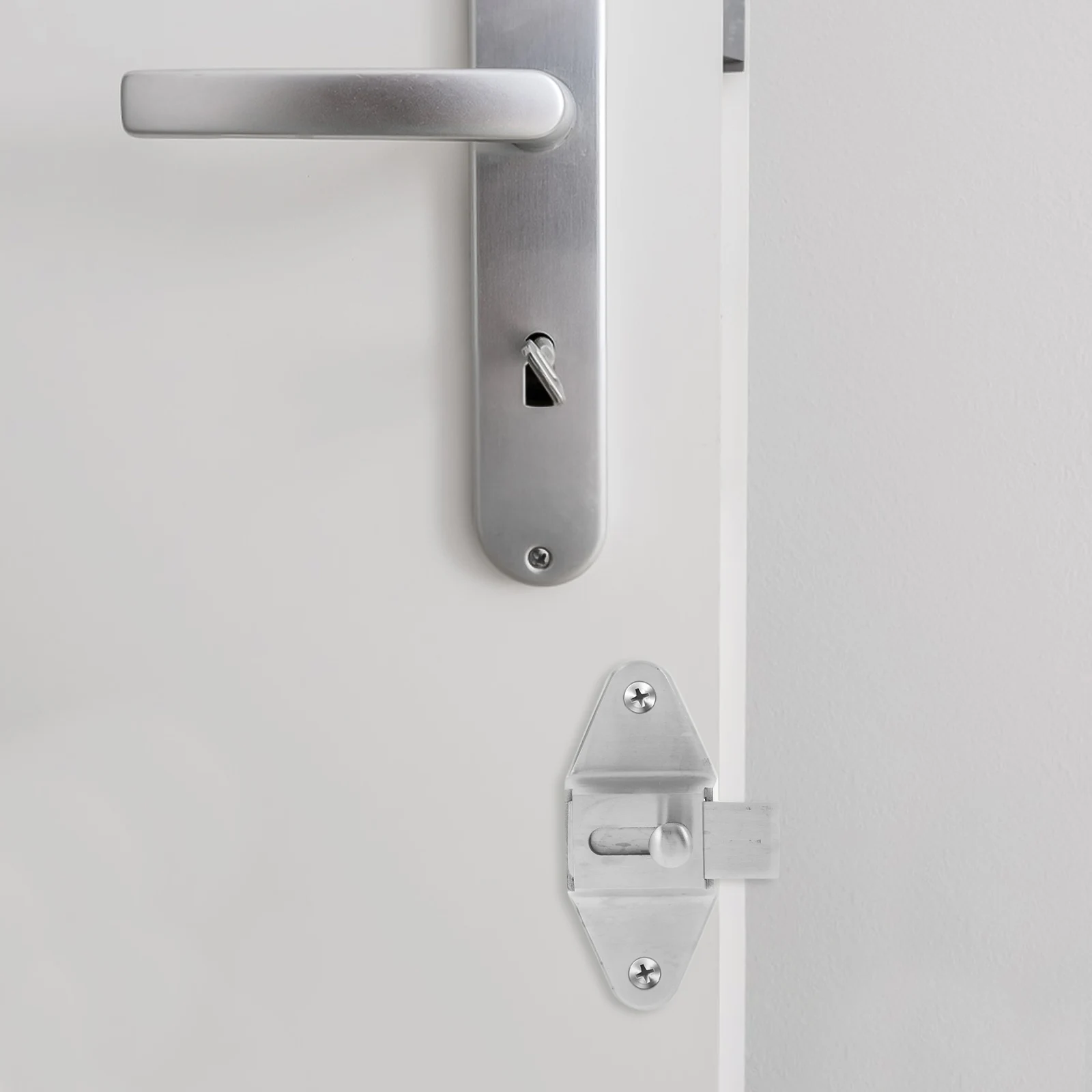 

304 Stainless Steel Slide Latch Door Lock Heavy Duty Sliding Bolt Bathroom Precision Cast Security DoorLatch Industrial Grade