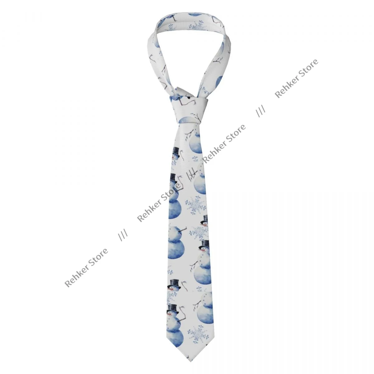 

Классический галстук, мужские галстуки для свадебной вечеринки, деловой галстук для взрослых, повседневный галстук со снеговиками и снежинками