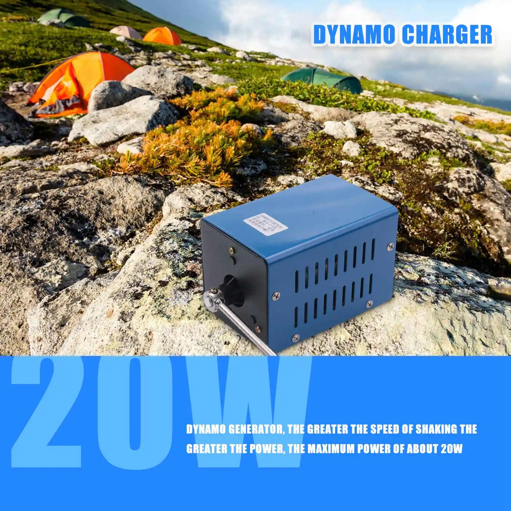 High Power Dynamo Oplader Draagbare Noodstop Handkracht Usb Opladen Nood Survival Hand Crank Generator