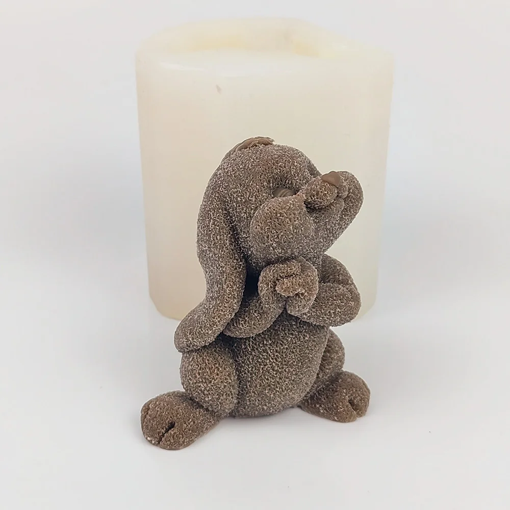 

Формы для молитвы кролика, силиконовые формы для мыла, 3D форма для свечей с кроликом, глина для свадьбы, дня рождения, Дня святого Валентина DW0497 PRZY