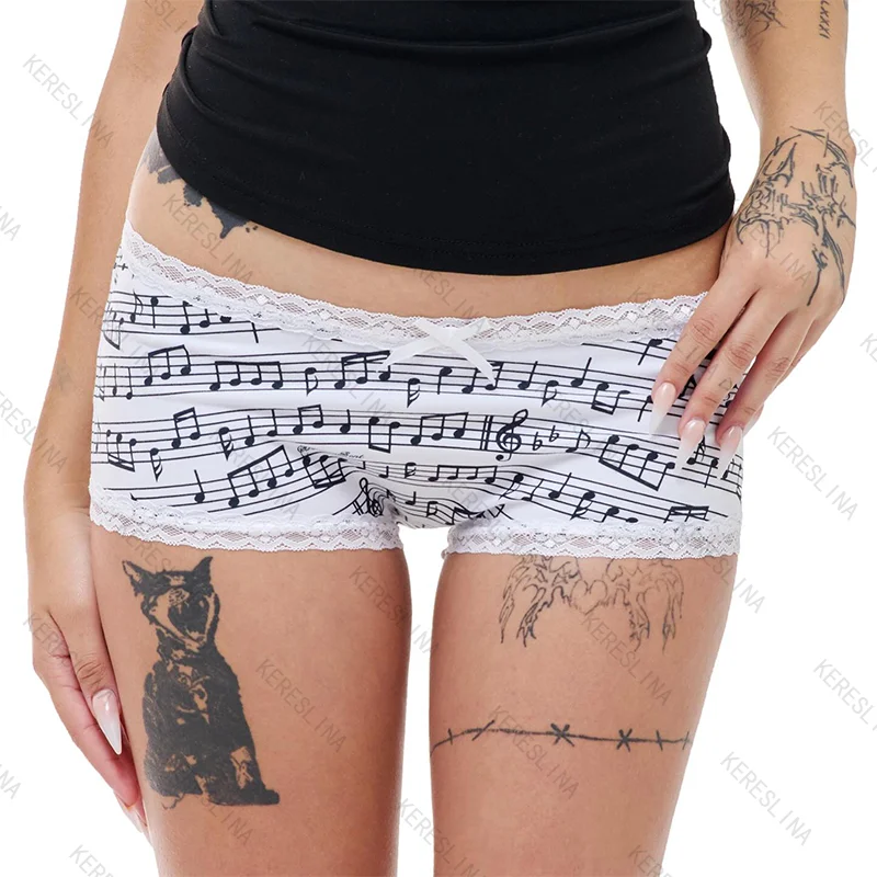 Punk hip-hop rock sexy spicy girls style lace bow mini shorts summer Europe and America trendy fashionable versatile mini shorts