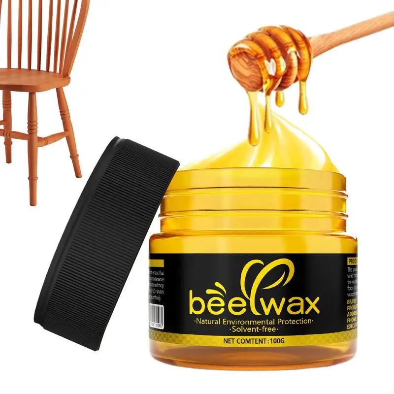 Wood Seasoning Beewax Furniture Polishing Beeswax 100g Beewax Wooden Floor Cleaning Maintenance Polished Brighten Care Wax