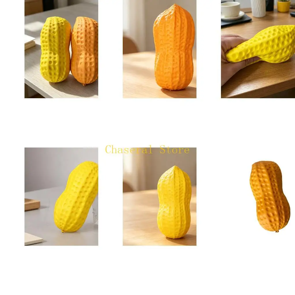 

E7CE User Friendly Stress Ball Peanut Simulation Hand Exercise Stress Relief Gadget