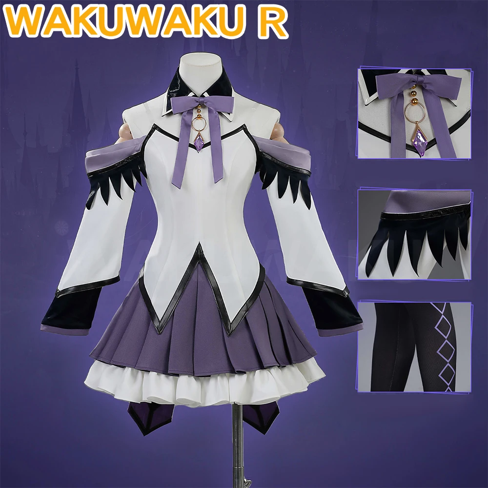 

Akemi Homura Cosplay Costume Anime Magi Madoka Magica【XS-2XL】WakuWaku Women Cute Dress Walpurgis Night: Reversal Plus Siz