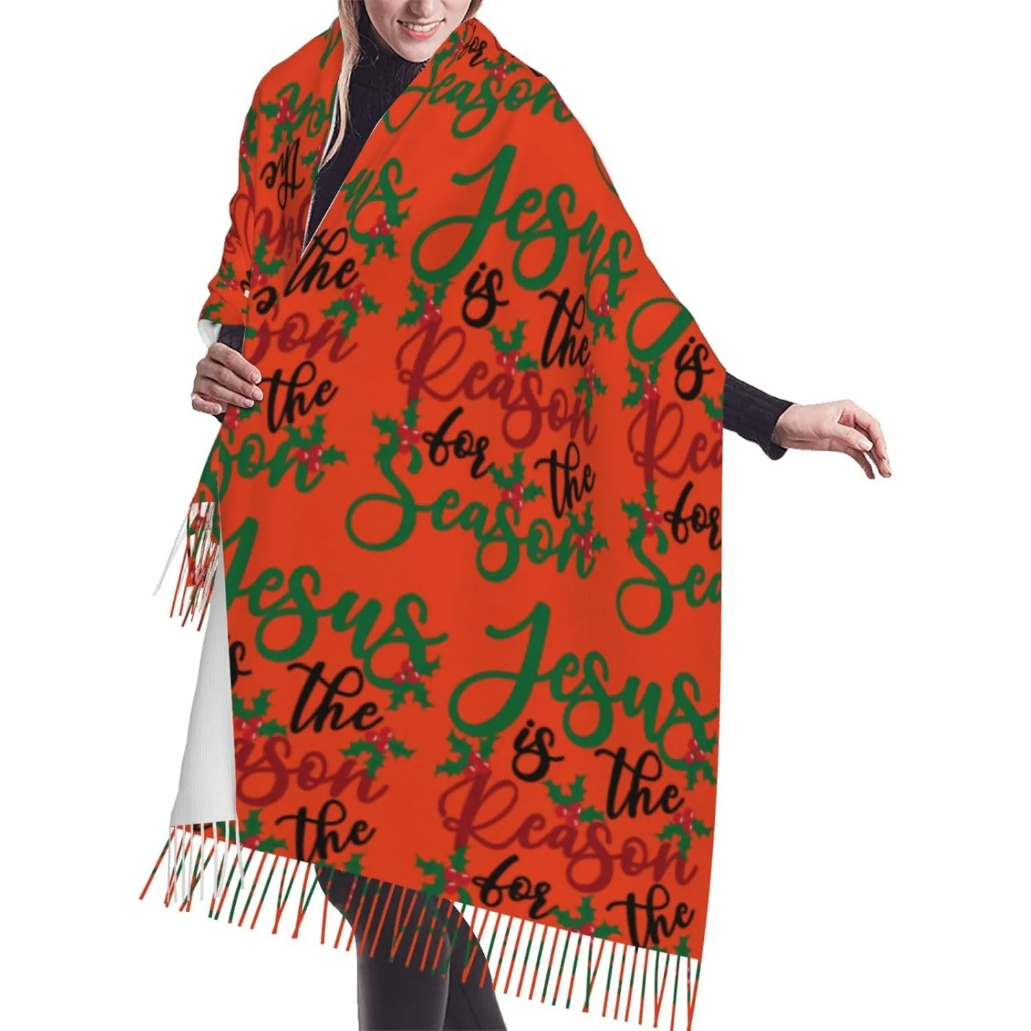

Иисус — причина на Рождество, шарф, шаль, теплое одеяло, шейный платок для мужчин и женщин, декор