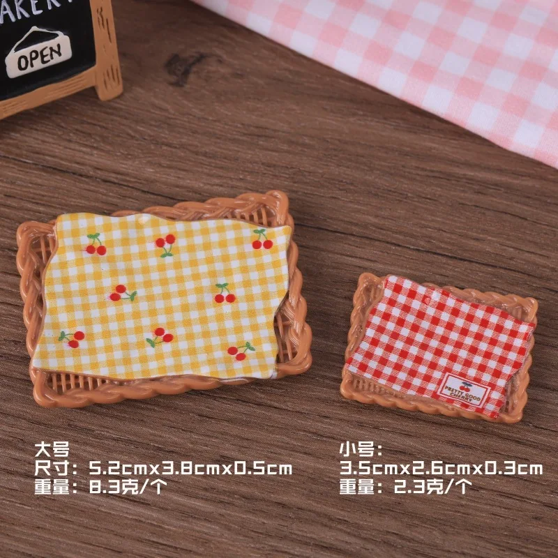 5pcs Mini Tray Grid Tray Model Tools Dollhouse Miniature Food Plate DIY Doll Accessories Handmade