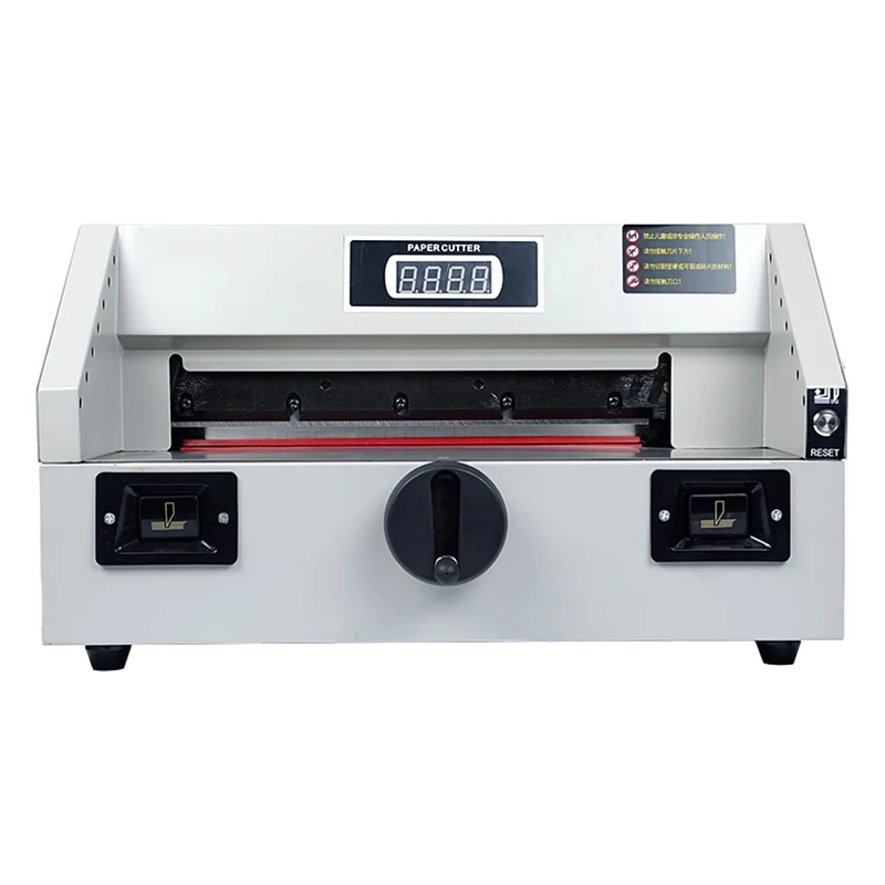 컴팩트 데스크탑 전기 종이 절단기 헤비듀티 테이블탑 자동 절단기 사무실 입찰 문서 종이 트리머(맞춤형)