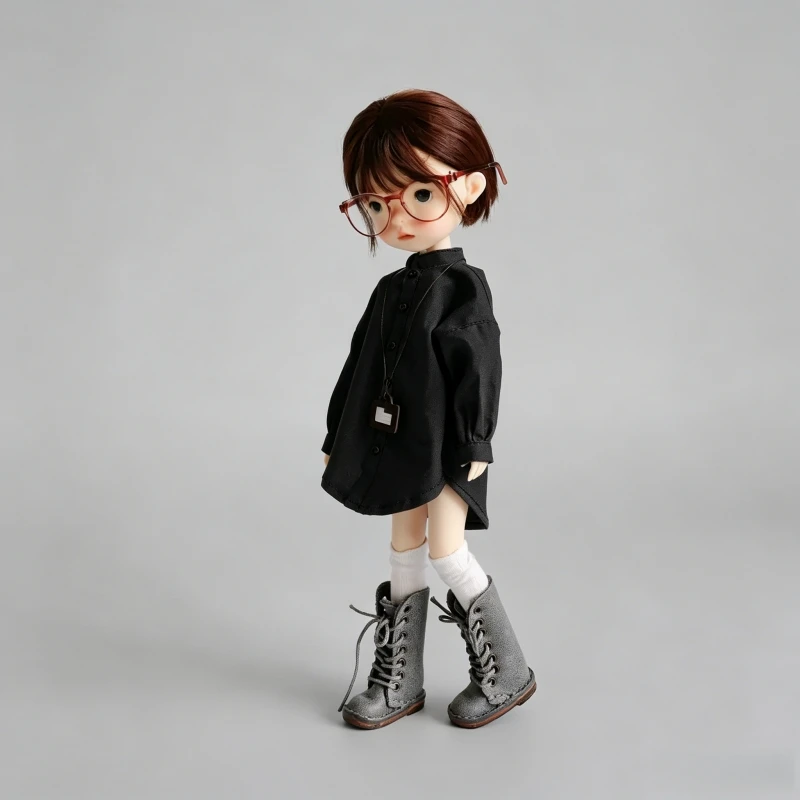 For OB22/24 Doll Handmade Korean Style Oversize Shirt For Azone 1/6 BJD Blythe Dolls Outfit Clothes view 4