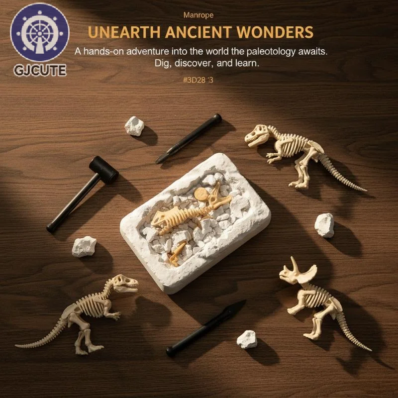 

Набор для раскопок окаменелостей динозавров – раскопайте и соберите скелеты динозавров | 3D-пазлы из костей динозавров | Игрушка-предмет палеонтологической коллекции «Юрский период»
