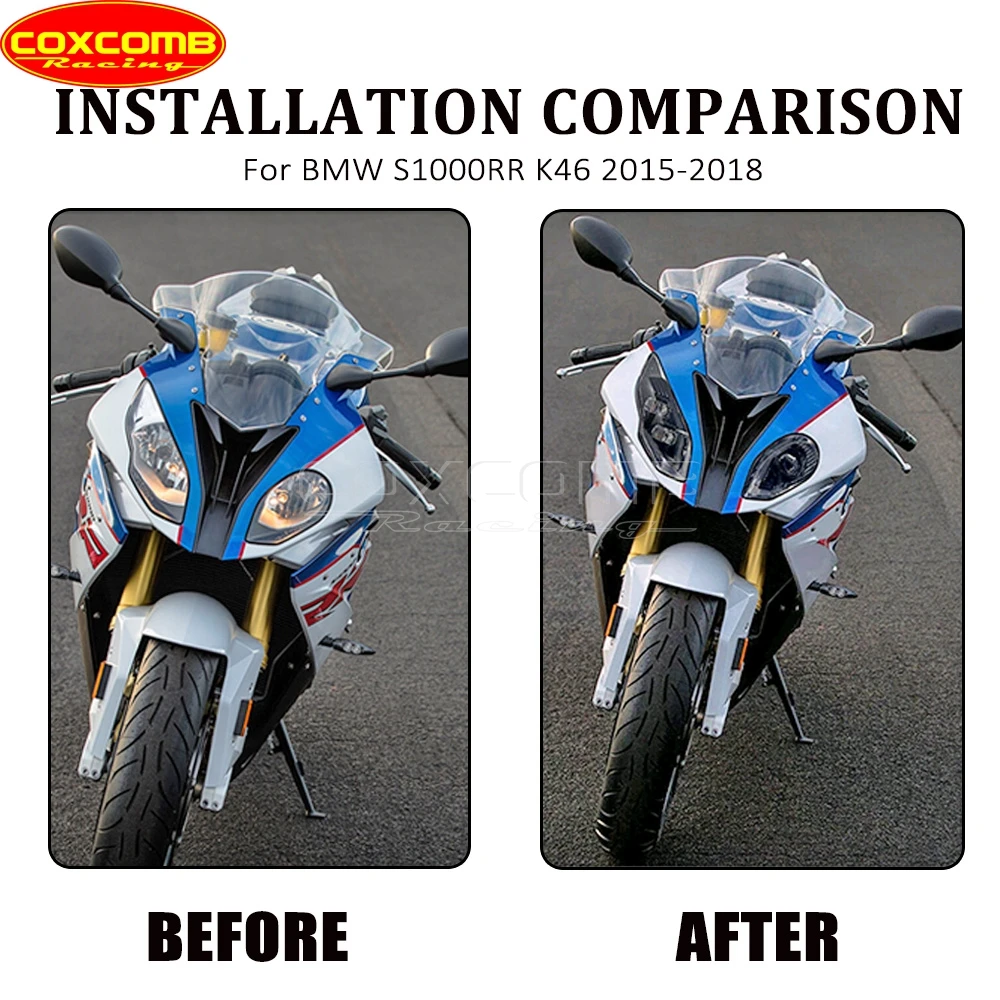 For BMW S1000RR K46 S 1000 RR 2015 2016 2017 2018 Motorcycle Evil Eyes Headlight Front LED Head Light High Low Beam Headlamp DRL