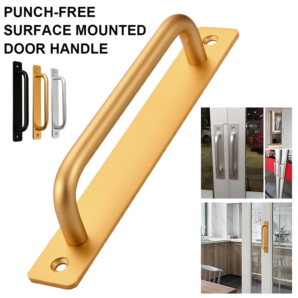 Sliding Barn Door Handle Pull and Flush Hardware Set Wood Door Handle Furniture Hardware for Cabinet Cupboard Interior Door