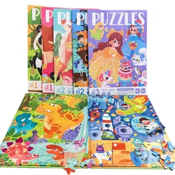 Wooden Jigsaw Magnetic 3D Puzzles Book Educational Toys For Children Baby Kid Portable Montessori Learning Intelligence ﻿Toys