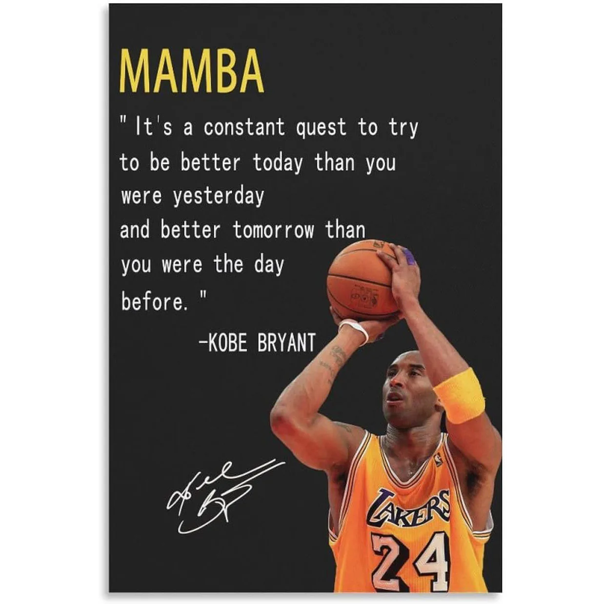 Vintage Metal Tin Signs Kobe Quotes Manba Posters Wall Decor for Home Pub Garage Restaurant Bars Cafe Clubs Retro Posters Plaque