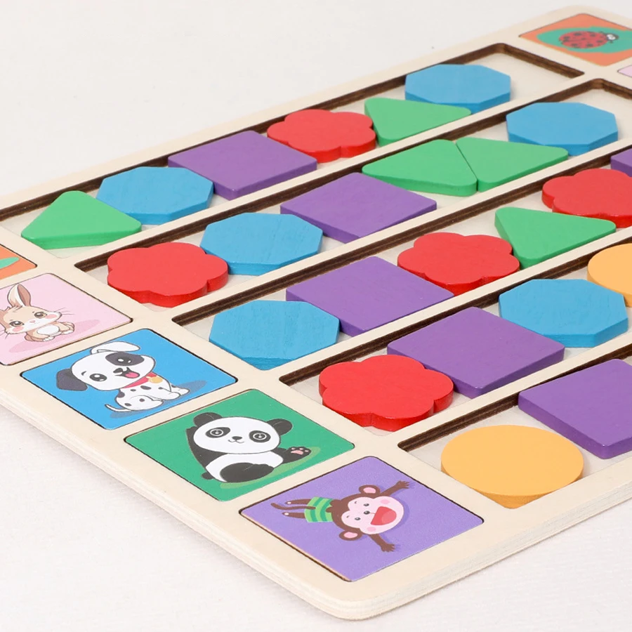 Jouets Montessori en forme de couleur en bois, jouet éducatif d'apprentissage préscolaire pour enfants, cadeaux d'anniversaire et de noël