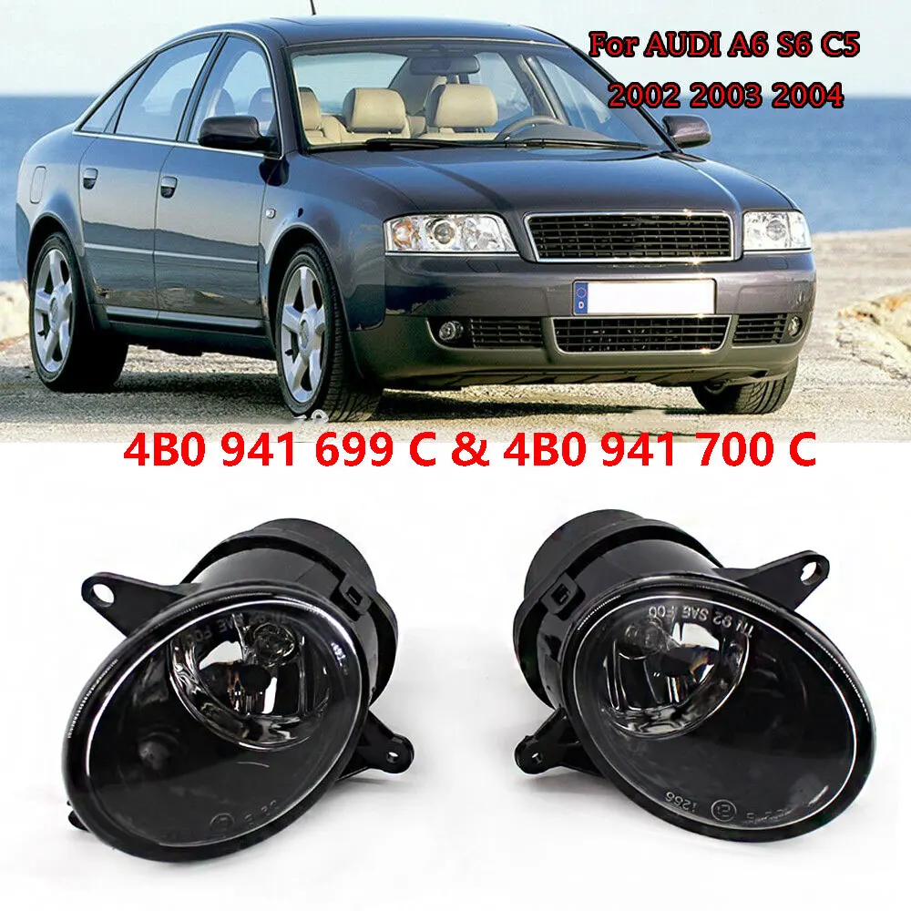 

1pcs Left/Right Car Fog Light Fog Lamp Foglights Headlights Assembly 4B0941699C 4B0941700C For Audi A6 C5 2002 2003 2004 2005