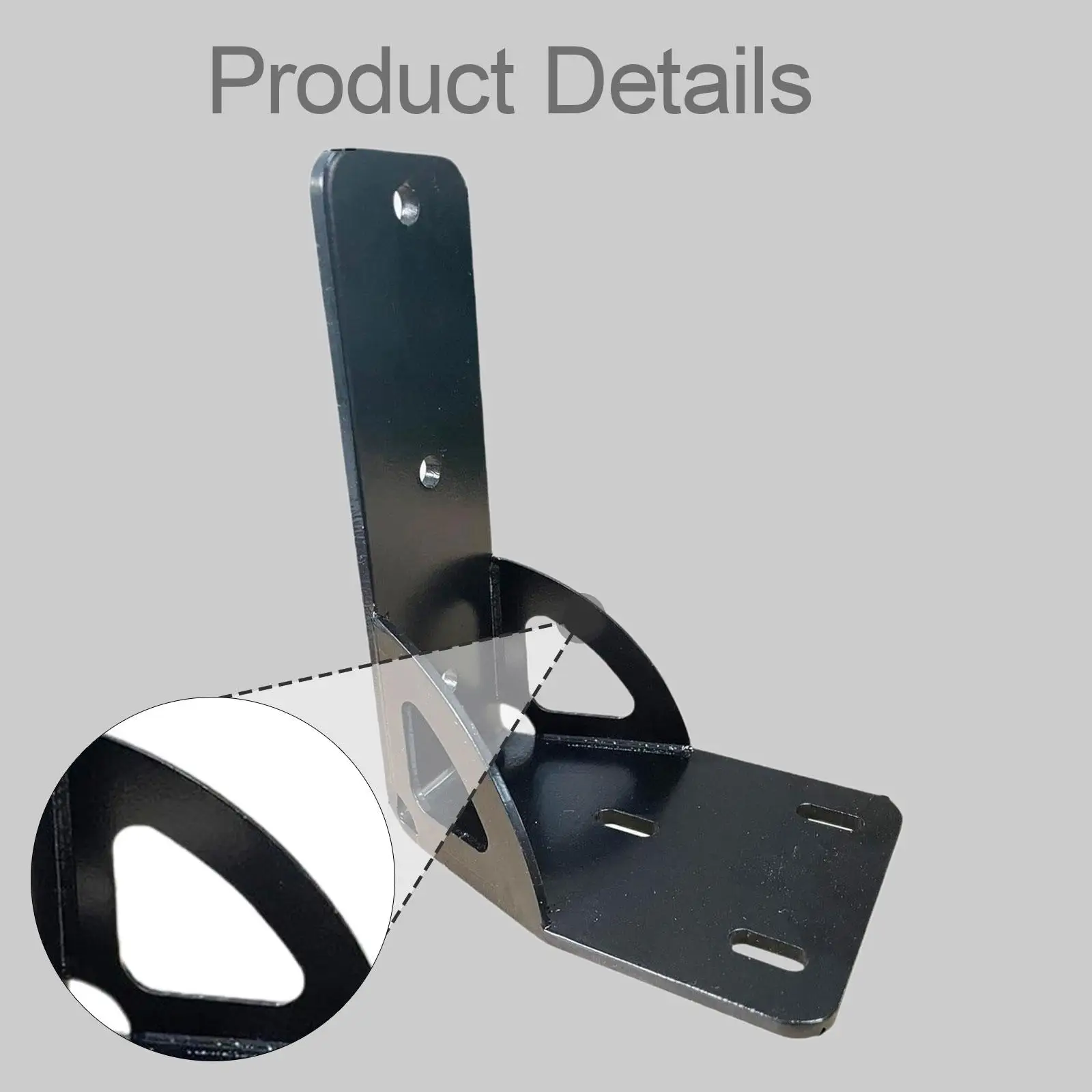 Awning Bracket Extended L Bracket Steel Black Replacement Easy Installation with Pre Drilled Holes Awning Holder for RV