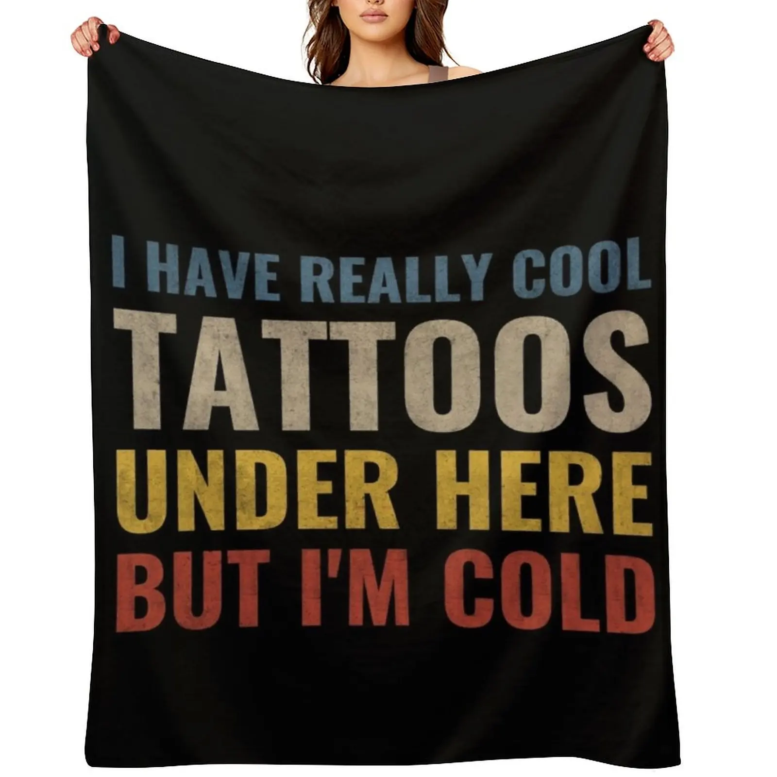 I Have Really Cool Tattoos Under Here But I'm Cold Throw Blanket wednesday Thin Tourist Luxury Throw Blankets