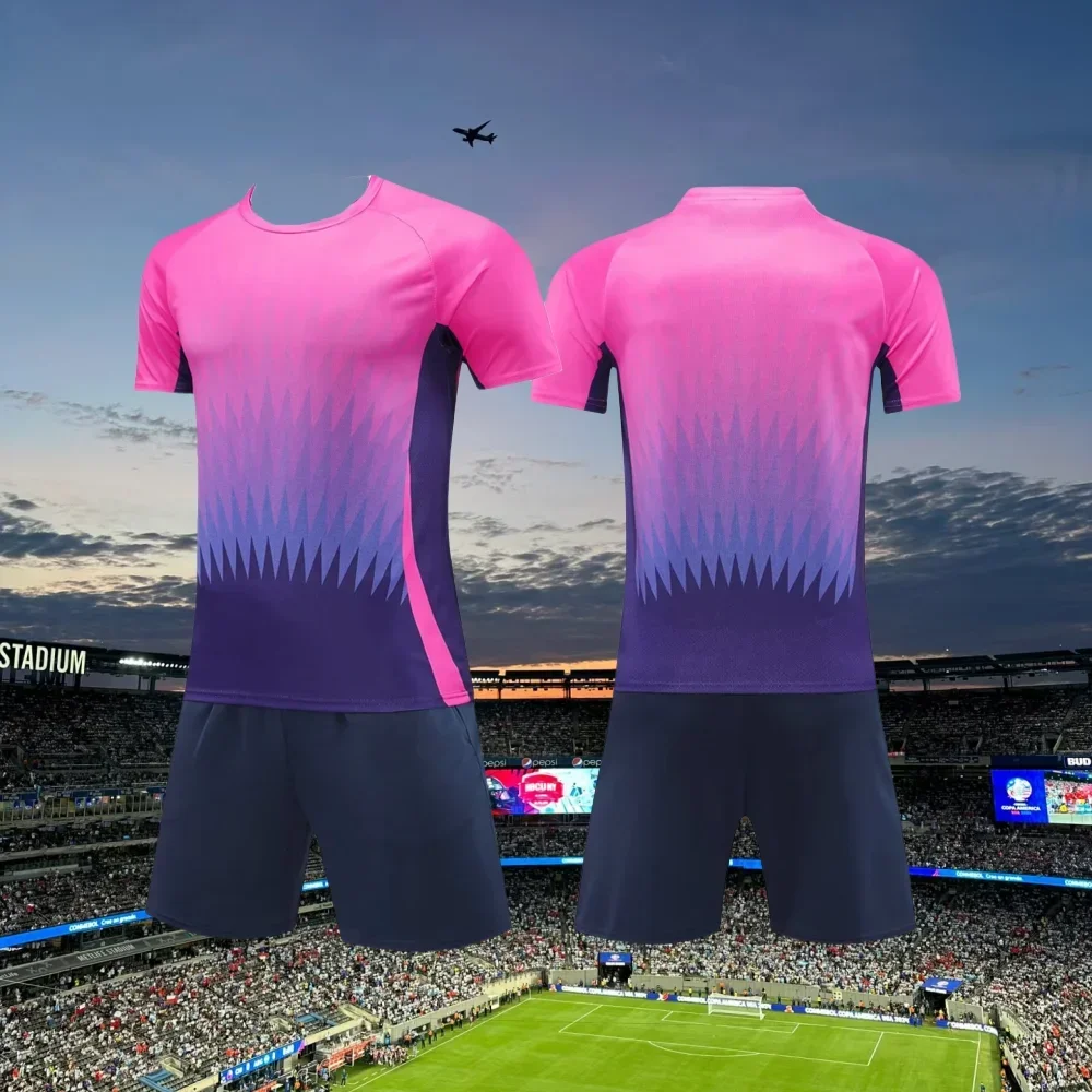 

Летняя мода, цветные шорты с короткими рукавами, комплект для взрослых, мужчин, женщин и детей, футбольный фитнес-спортивный комплект для родителей и детей