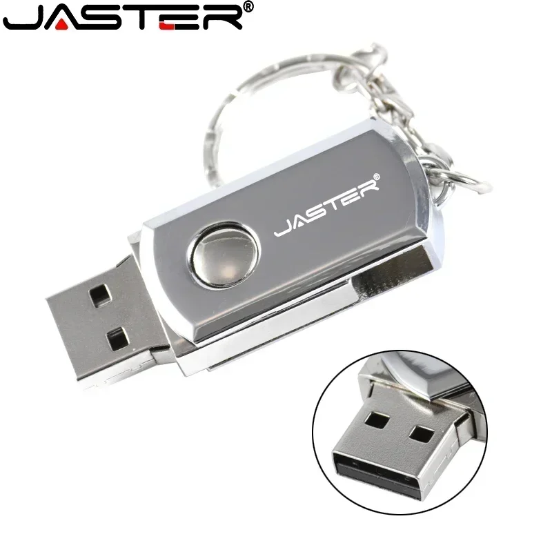 JASTER Mini Metal USB 2.0 Flash Drives 64GB 32GB High Speed Memory Stick 16GB Pen Drive with Key Chain Business U Disk Gift