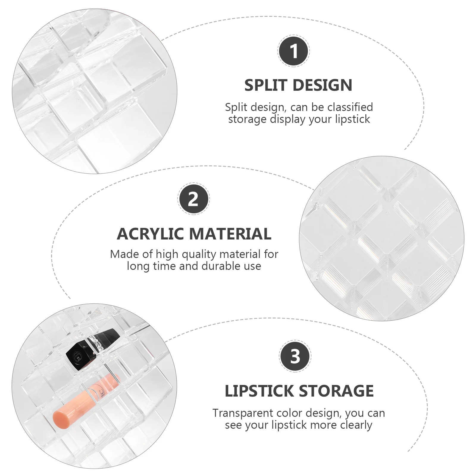 

28 Grids Acrylic Lipstick Rack Transparent Storage ganizer Fish Shaped Holder Desktop Makeup Brush Storage