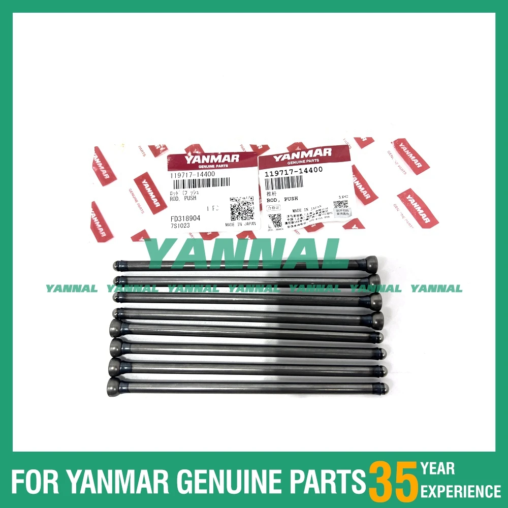 Factory Direct Sales Original Valve Push Rod 119717-14400 For Yanmar 3TNV76 Engine Spare Parts