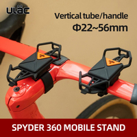 Bicycle Cell Phone Holder Cycling Silicone Stand 360° Adjustable Road Bike Mount for Mobil Phone Quick Release Handlebar Bracket
