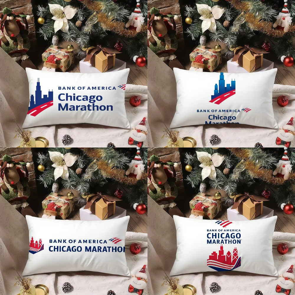 Chicago Marathon 2025 cushion cover Rectangular pillowcases are comfortable and soft for coffee shops offices pillowcase