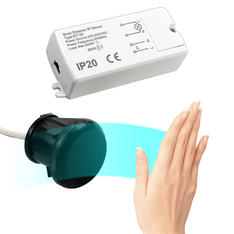 Sweep Hand Proximity Sensor 500W Switch Wave On-Off Infrared IR Touchless Motion Detector for 220V led Electrical Appliances