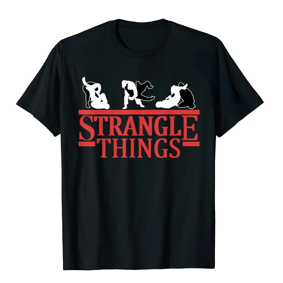 

Jiu Jitsu Shirts Strangle Things Mens BJJ MMA Funny Jujitsu Graphic Tshirts Men Oversized T Shirt Men Clothing Retro T Shirt