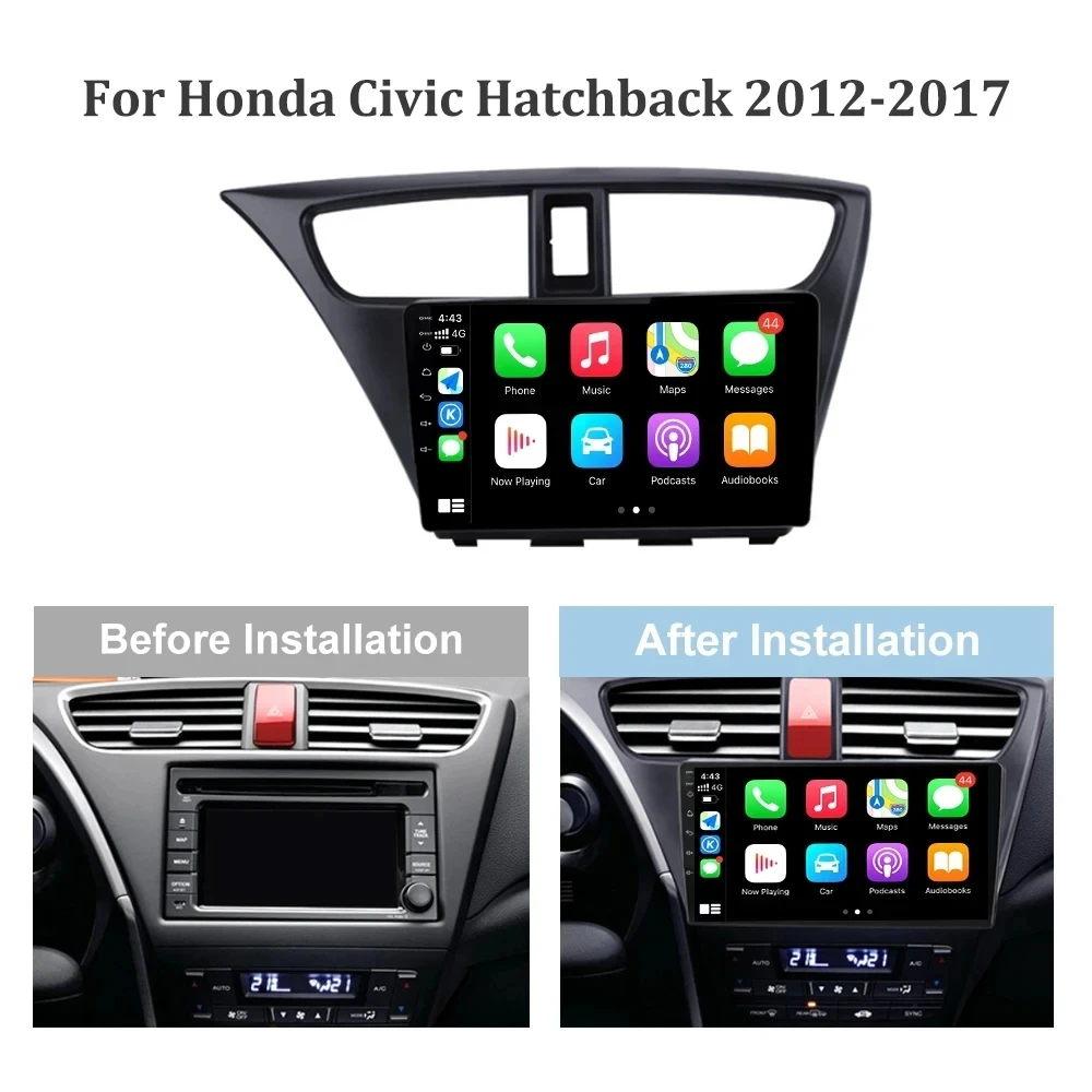 Android 14 For Honda CIVIC Hatchback 2012 2013 2014 2015 -2017 Car Stereo Radio Multimedia Video Player Navigation GPS Head Unit