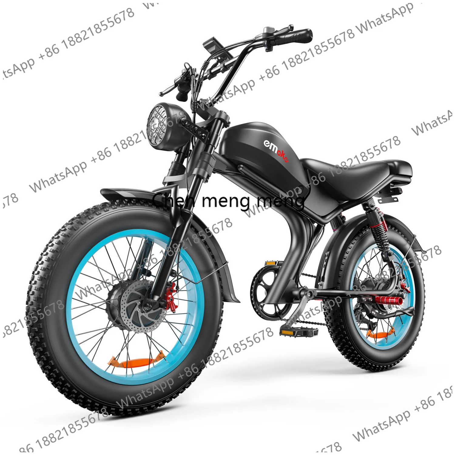 20-Inch Single & Dual Motor Electric Bicycle with Fat Tyre 48V Long-Range LED Steel Frame-Direct Factory Dropshipping